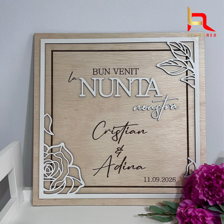 Evenimente speciale - Tablou Nunta Personalizat Bun Venit la Nunta Noastra