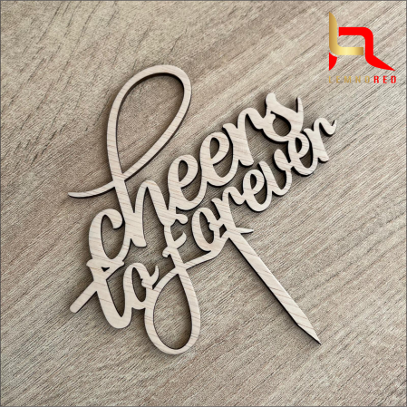 Accesoriu decorativ pentru tort CHEERS to FOREVER [2]