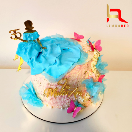 Accesoriu pentru tort Aniversare – Doamna + Varsta [2]