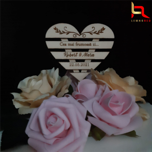 Accesorii nunta - Accesoriu pentru tort - decoratiune personalizata