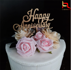 Toppere si ornamente tort - Topper tort Happy Anniversary