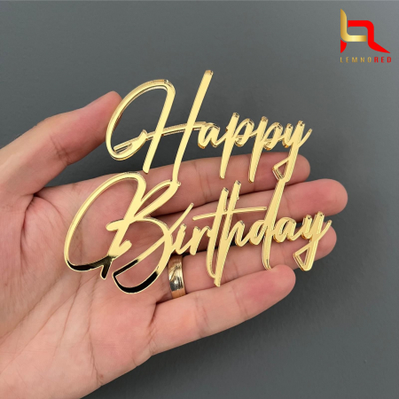 Toppere si ornamente tort - Aplicatie HAPPY BIRTHDAY (pentru tort inalt)