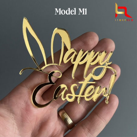 Aplicatie PASTE FERICIT/ HAPPY EASTER (oglinda acrilica) [2]