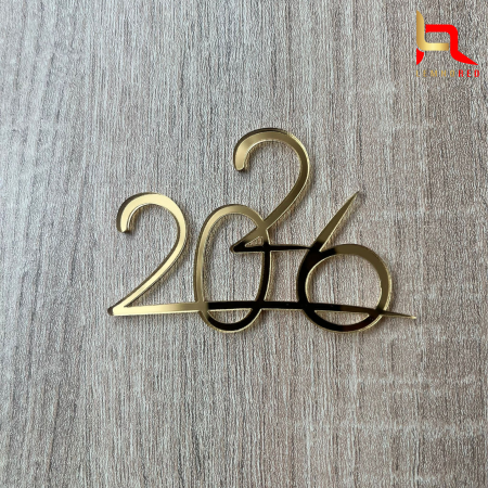 Toppere si ornamente tort - Aplicatie pentru tort "2026"