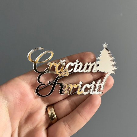 Toppere Craciun - Aplicatie tort CRACIUN FERICIT (OGM2)