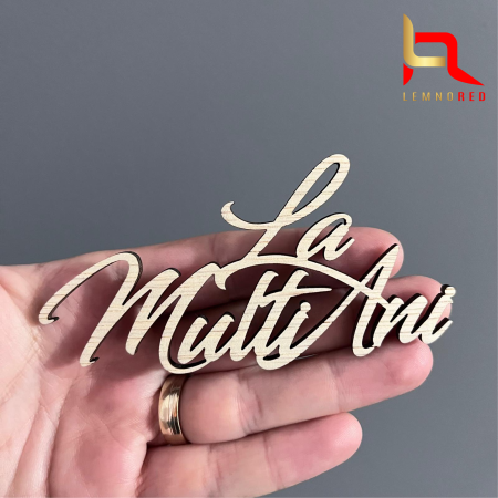 PRODUSUL LUNII - Aplicatie tort „La multi ani” – decor lateral aniversar din lemn sau acril