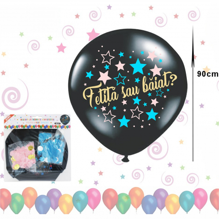 Aranjamente baloane - Balon Fetita sau Baiat cu confetti (076559)