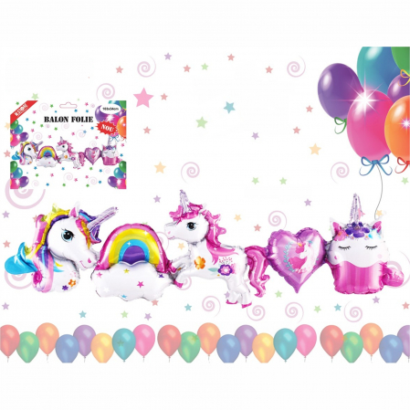 Aranjamente baloane - Balon folie unicorni (063871)