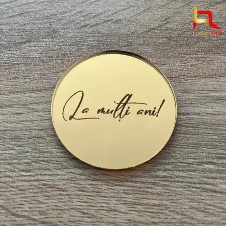 Toppere si ornamente tort - Banut decorativ pentru tort LA MULTI ANI!