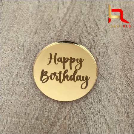Banut oglinda acrilica - HAPPY BIRTHDAY -