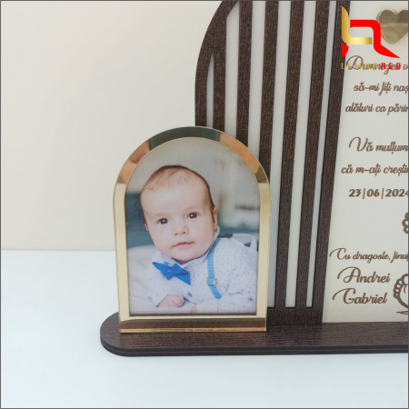 Cadou pentru nasii de botez - rama foto personalizata [3]