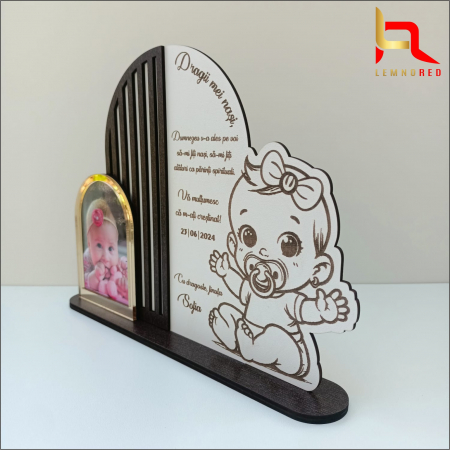 Cadou pentru nasii de botez - rama foto personalizata [5]