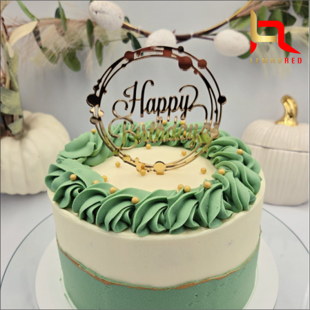Toppere aniversari - Decoratiune pentru tort HAPPY BIRTHDAY