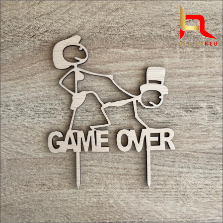 Cake topper GAME OVER [2]