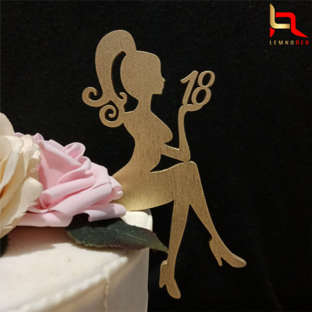 Toppere aniversari - Cake topper SILUETA FATA 18