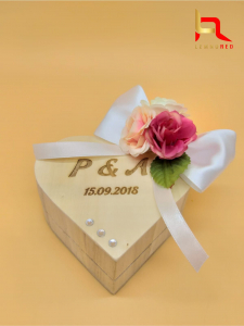 Cutie gravata pentru verighete forma de inima [0]