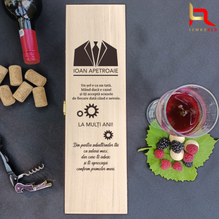 Cutii pentru vin - CADOU pentru SEF - cutie lemn pentru vin
