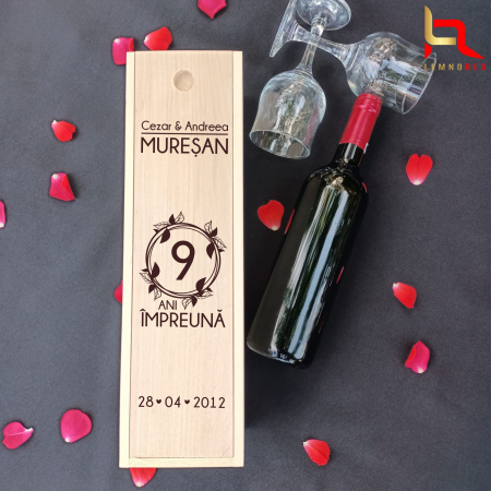 Cutii pentru vin - Cutie de vin personalizata X ani impreuna