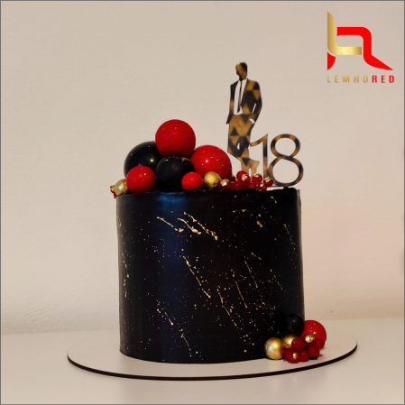 Toppere aniversari - Decor tort majorat - BAIAT 18 ani