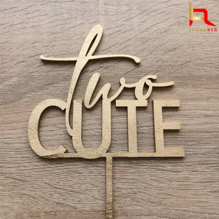 Toppere aniversari - Decor tort pentru 2 ani - Two CUTE