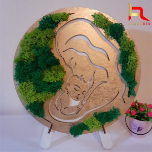 1-8 Martie - Decoratiune cu licheni mama si copilul