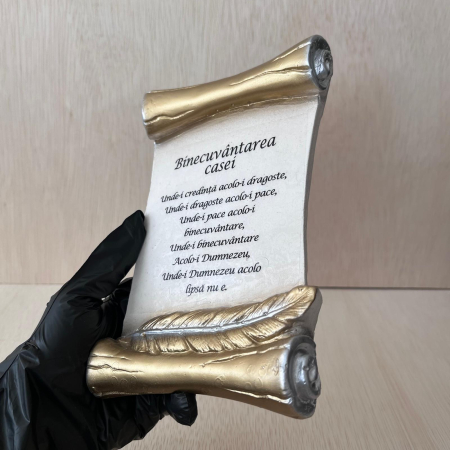 Decoratiune ipsos "Binecuvantarea casei" - cadou religios [1]