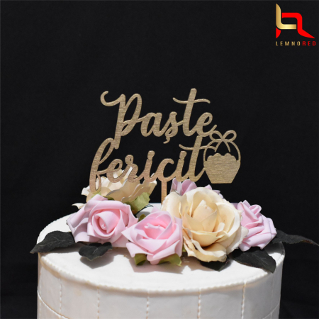 Decoratiune pentru tort Paște fericit M4 [1]