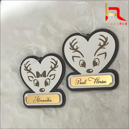 Evenimente speciale - Decoratiune personalizata renisor pentru bradul de Craciun