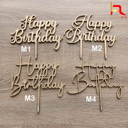 Toppere si ornamente tort - Decoratiune tort HAPPY BIRTHDAY (M1-M4)