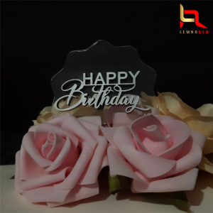 Decoratiune tort Happy Birthday (plexiglas+lemn) [1]