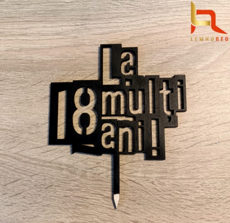 Toppere aniversari - Decoratiune tort La multi ani 18