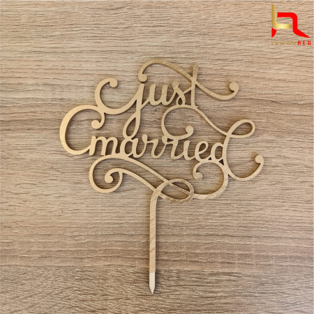 Toppere nunta - Decoratiune tort nunta "Just Married"