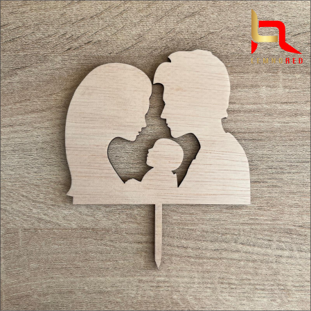Element decorativ pentru tort (siluete parinti si copil) [3]