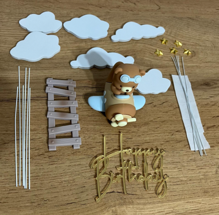 Figurine tematica botez - URSULET (rasina si PVC) [2]