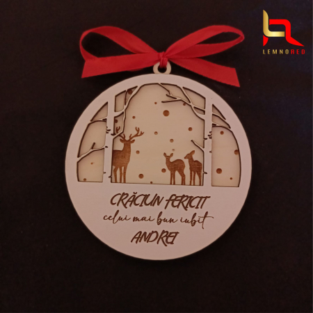 Globuri personalizate - Glob personalizat Craciun fericit! (2D)