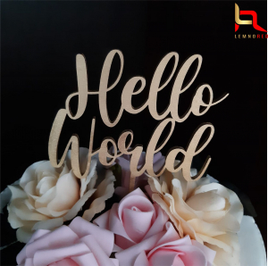 Toppere si ornamente tort - Topper tort Hello World M1