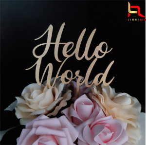 Toppere si ornamente tort - Topper tort Hello World M2