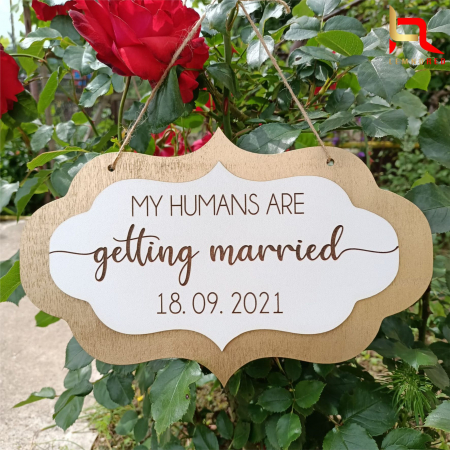 Accesorii nunta - PLACUTA "My humans are getting married"