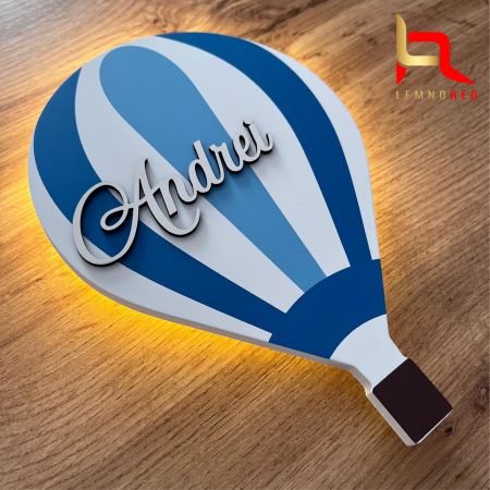 Lampa decorativa LED - balon cu aer cald - personalizata cu nume [1]