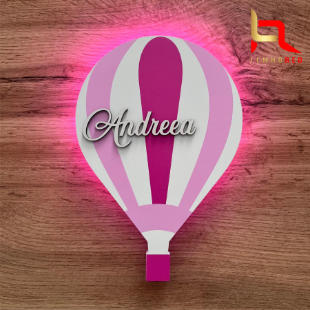 Lampa LED roz personalizata pentru fetite [0]