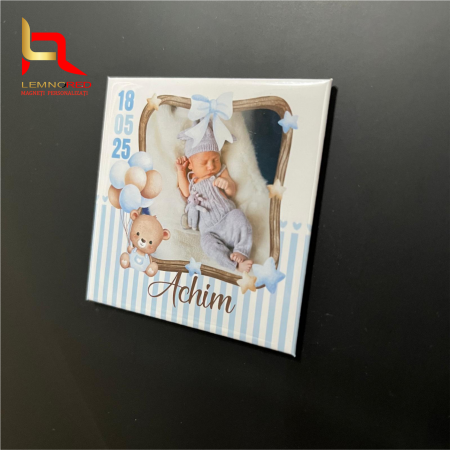 Magnet de Frigider Personalizat pentru Botez – Cadou Unic cu Numele Copilului și Data Evenimentului [4]