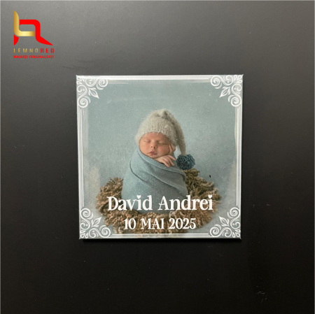 Magneti personalizati - Magnet Frigider Personalizat pentru Botez - Marturie Unică