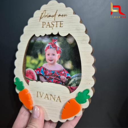 Magnet frigider rama foto -  Primul meu Paste cu poza si text [3]