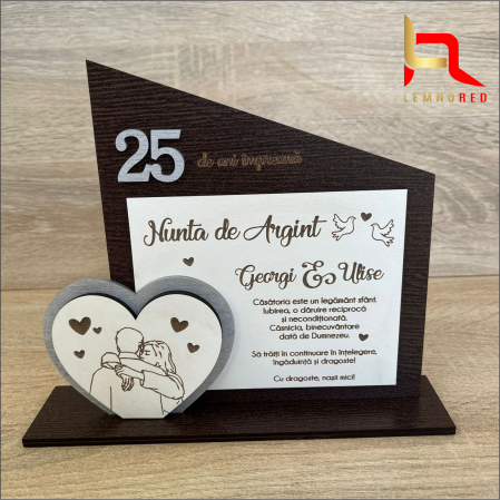 Rame foto / Decoratiuni - Placheta personalizata Nunta de Argint - 25 de ani de iubire