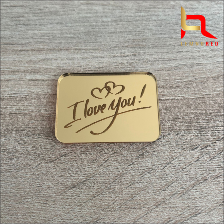 Toppere aniversari - Placuta personalizata pentru tort - I love you
