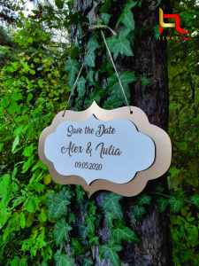 Placuta Save the Date personalizata cu nume si data nuntii [2]