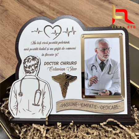 Rame/trofee diverse meserii - Ramă Foto Personalizată Doctor, Asistent sau Farmacist cu Poză și Mesaj