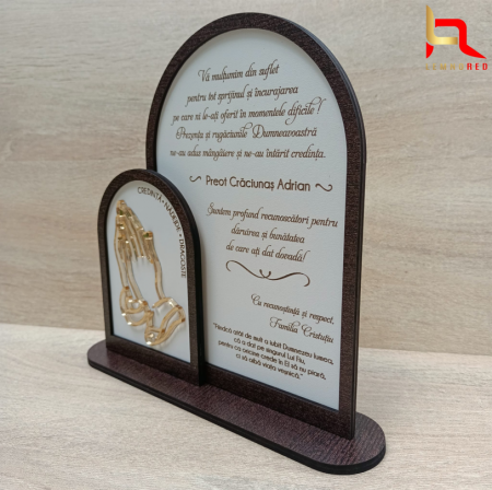 Ramă/Trofeu de Mulțumire pentru Preot/Duhovnic - cadou religios [1]