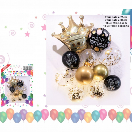 Aranjamente baloane - Set aranjament baloane HAPPY BIRTHDAY (058445)