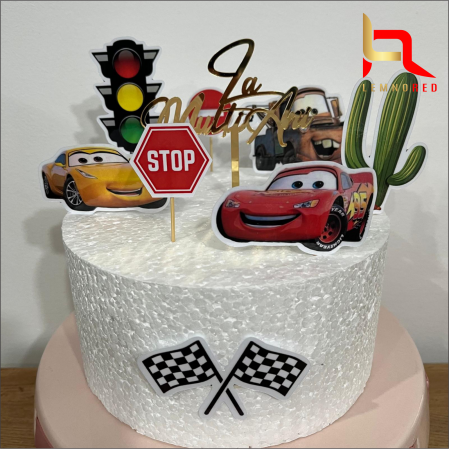 Suite toppere tematice - Suita topper tort, din carton - CARS